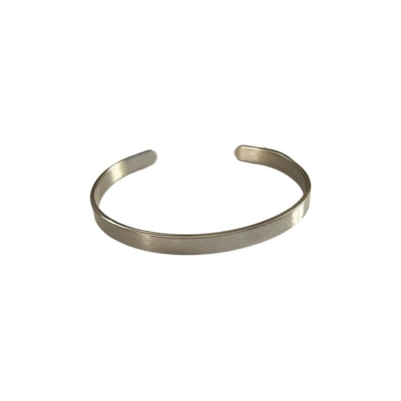 None Jewelry - Stainless steel bracelet thank you appreciation silver